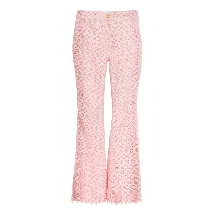 Pink-Floral-Macrame-Pants-Giambattista-Valli-Pants-741444_nobg Giambattista Valli Pink Floral Macramé Pants - Giambattista Valli Pants - Romantic Couture - Shop at Luxury Shoes