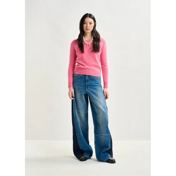 Essentiel Antwerp Pink angora blend knit - Essentiel Antwerp Knitwear - Colorful Belgian Design - Shop at Luxury Shoes 