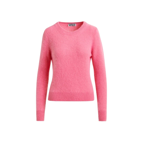 Essentiel Antwerp Pink angora blend knit - Essentiel Antwerp Knitwear - Colorful Belgian Design - Shop at Luxury Shoes 