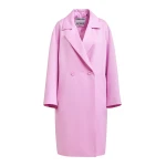 Essentiel Antwerp Pink double-breasted coat - Essentiel Antwerp Coats - Colorful Belgian Design - Shop at Luxury Shoes 