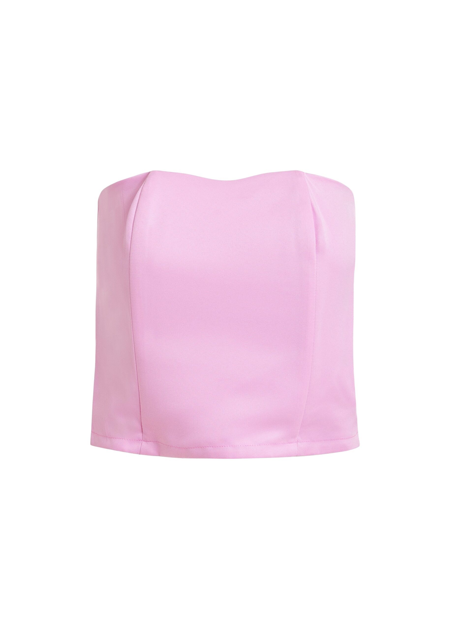 Essentiel Antwerp Pink sculpted bustier top with smocked back