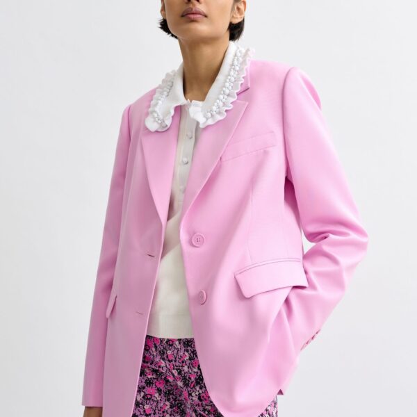 Essentiel Antwerp Pink single-breasted blazer, view 2