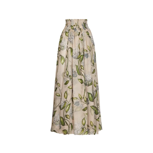 Oscar de la Renta Porcelain Flower Chiffon Maxi Skirt - Oscar de la Renta Skirts - American Couture - Shop at Luxury Shoes 
