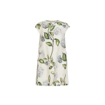 Oscar de la Renta Porcelain Flower Cotton Poplin Mini Dress - Oscar de la Renta Dresses - American Couture - Shop at Luxury Shoes 