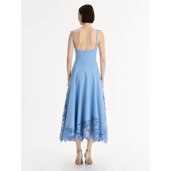 Oscar de la Renta Porcelain Flower Guipure Dress - Oscar de la Renta Dresses - American Couture - Shop at Luxury Shoes 
