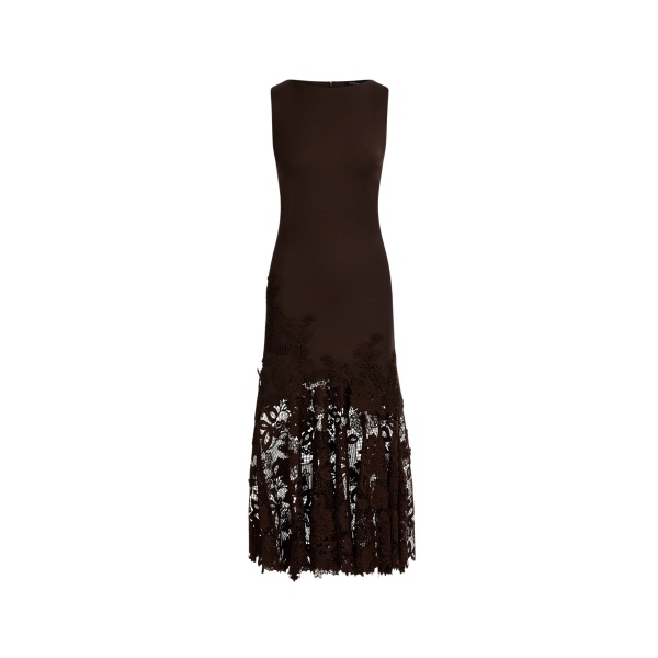 Oscar de la Renta Porcelain Flower Guipure Trumpet Dress - Oscar de la Renta Dresses - American Couture - Shop at Luxury Shoes 