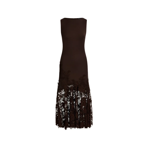 Oscar de la Renta Porcelain Flower Guipure Trumpet Dress - Oscar de la Renta Dresses - American Couture - Shop at Luxury Shoes 