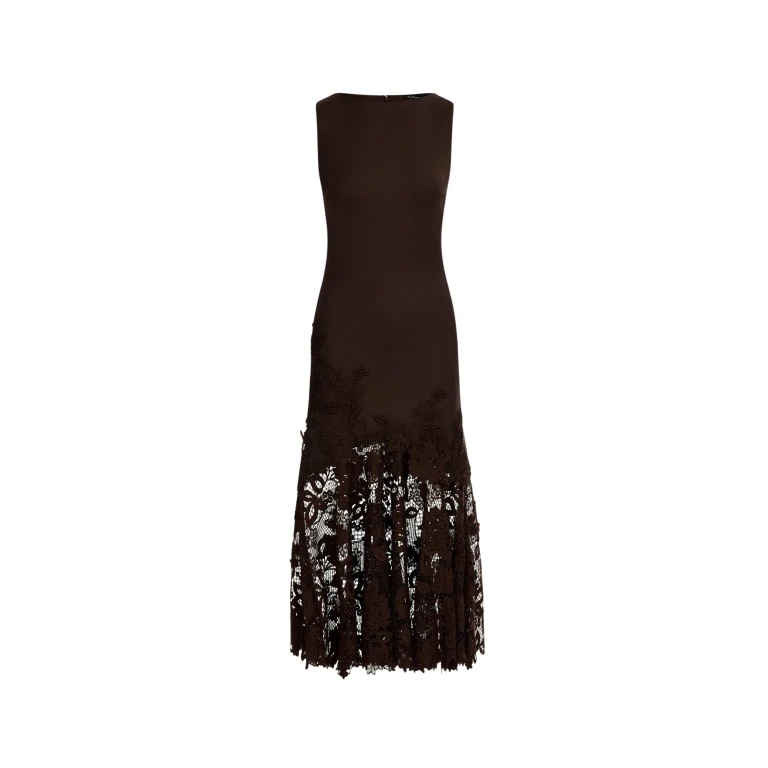 Oscar de la Renta Porcelain Flower Guipure Trumpet Dress - Oscar de la Renta Dresses - American Couture - Shop at Luxury Shoes 