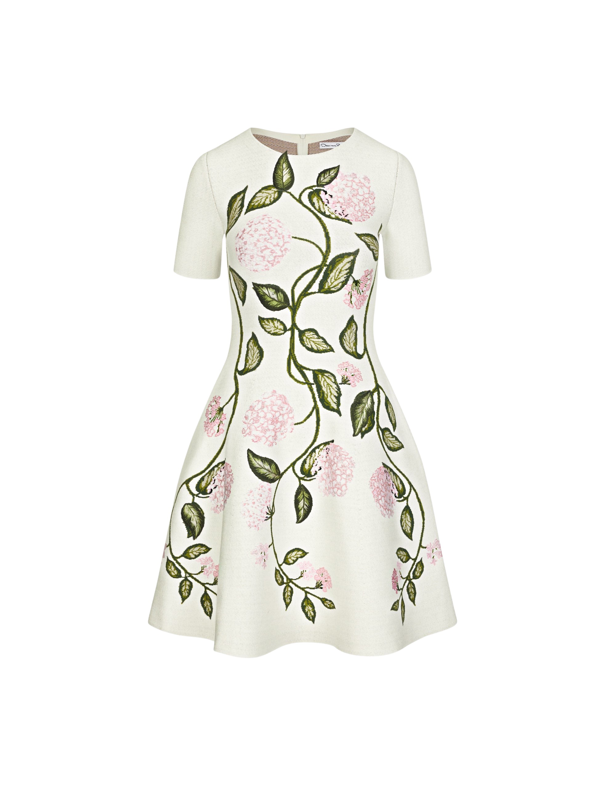 Oscar de la Renta Porcelain Flower Jacquard Dress - Oscar de la Renta Dresses - American Couture - Shop at Luxury Shoes 