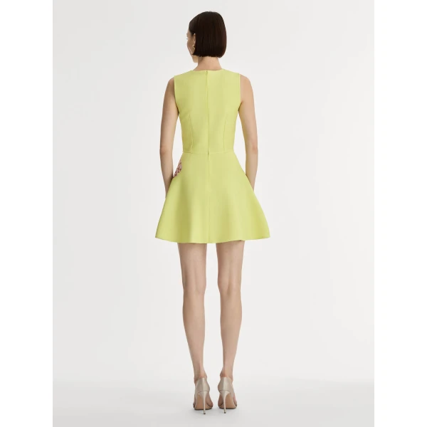 Oscar de la Renta Porcelain Flower Mini Dress - Oscar de la Renta Dresses - American Couture - Shop at Luxury Shoes 
