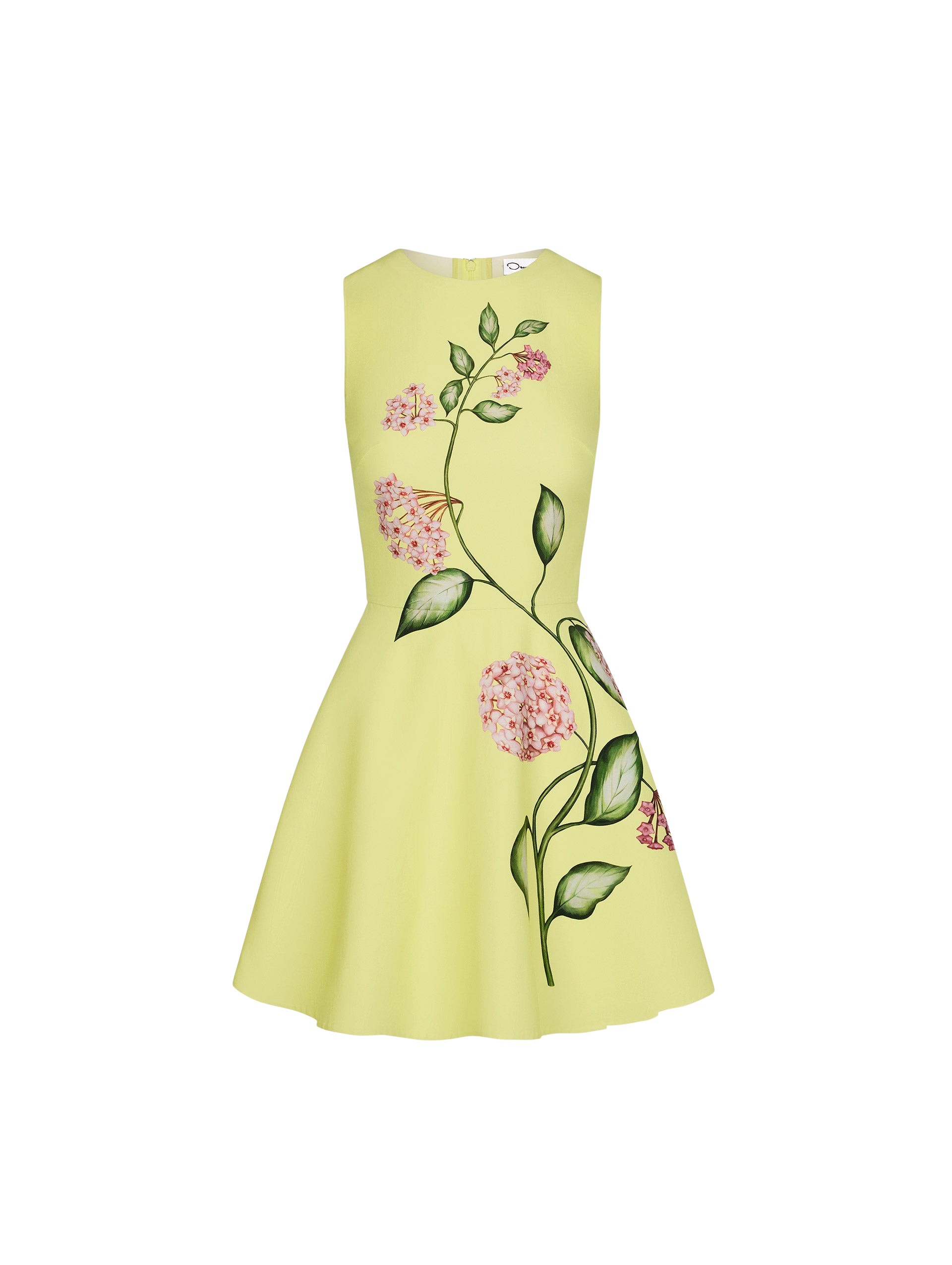 Oscar de la Renta Porcelain Flower Mini Dress - Oscar de la Renta Dresses - American Couture - Shop at Luxury Shoes 