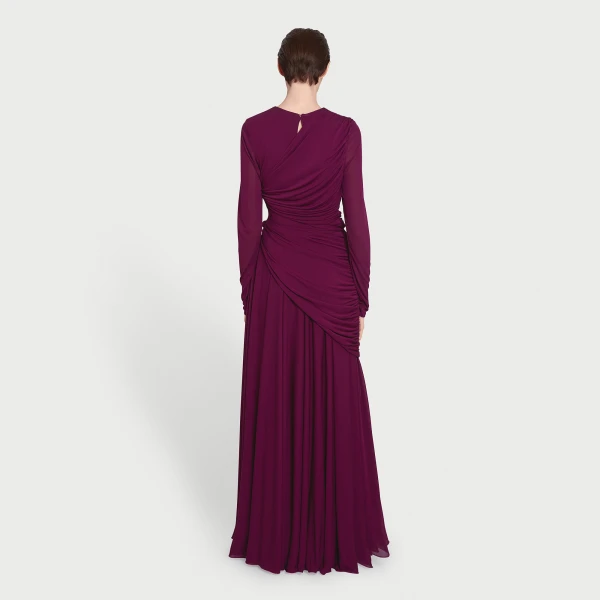 Giambattista Valli Purple Draped Maxi Dress - Giambattista Valli Dresses - Romantic Couture - Shop at Luxury Shoes 