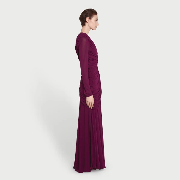 Giambattista Valli Purple Draped Maxi Dress - Giambattista Valli Dresses - Romantic Couture - Shop at Luxury Shoes 