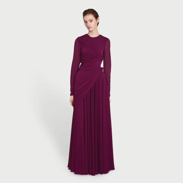 Giambattista Valli Purple Draped Maxi Dress - Giambattista Valli Dresses - Romantic Couture - Shop at Luxury Shoes 