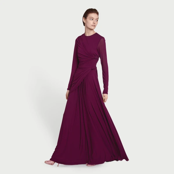 Giambattista Valli Purple Draped Maxi Dress - Giambattista Valli Dresses - Romantic Couture - Shop at Luxury Shoes 