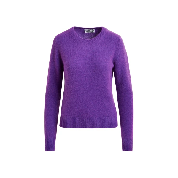 Essentiel Antwerp Purple angora blend knit - Essentiel Antwerp Knitwear - Colorful Belgian Design - Shop at Luxury Shoes 