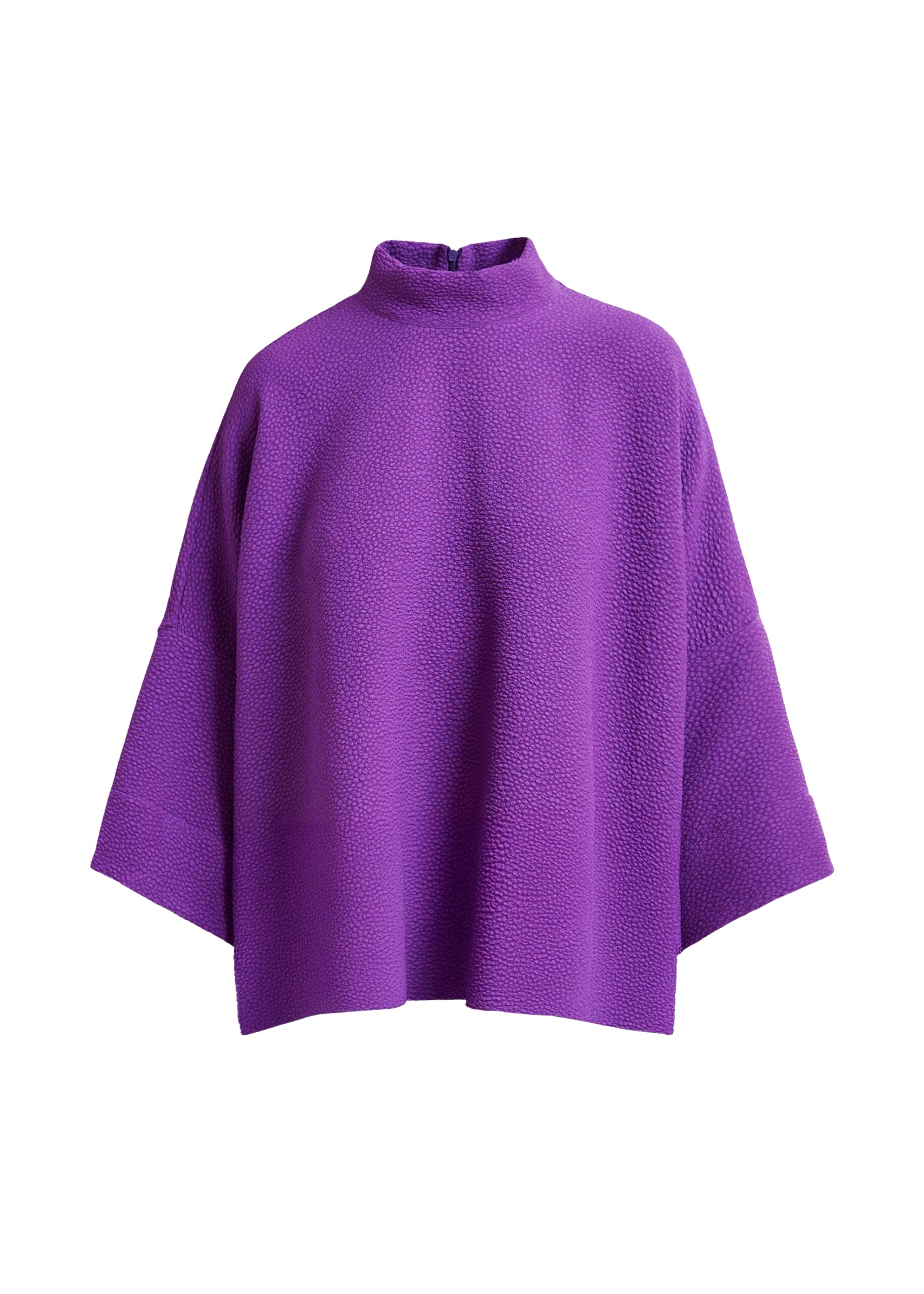 Essentiel Antwerp Purple oversized top with stand-up collar