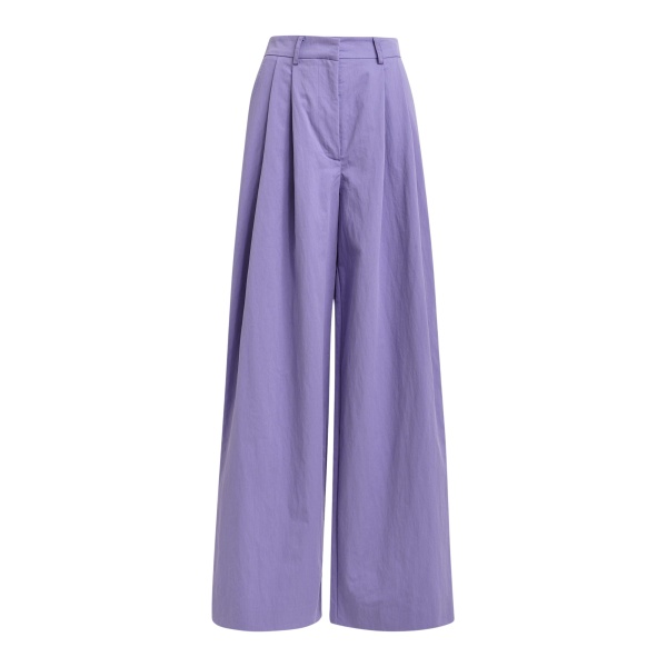Essentiel Antwerp Purple pleated wide-leg pants - Essentiel Antwerp Pants - Colorful Belgian Design - Shop at Luxury Shoes 