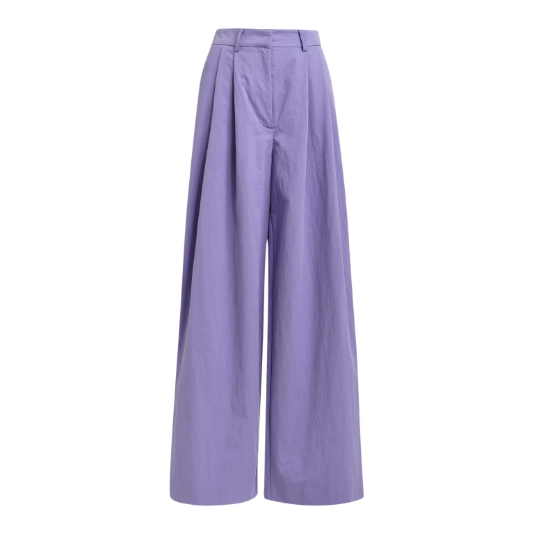 Essentiel Antwerp Purple pleated wide-leg pants - Essentiel Antwerp Pants - Colorful Belgian Design - Shop at Luxury Shoes 