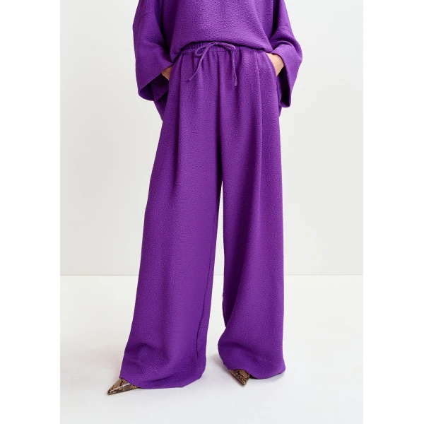 Essentiel Antwerp Purple wide-leg pants - Essentiel Antwerp Pants - Colorful Belgian Design - Shop at Luxury Shoes 