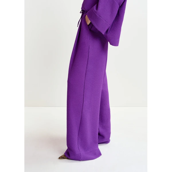 Essentiel Antwerp Purple wide-leg pants - Essentiel Antwerp Pants - Colorful Belgian Design - Shop at Luxury Shoes 