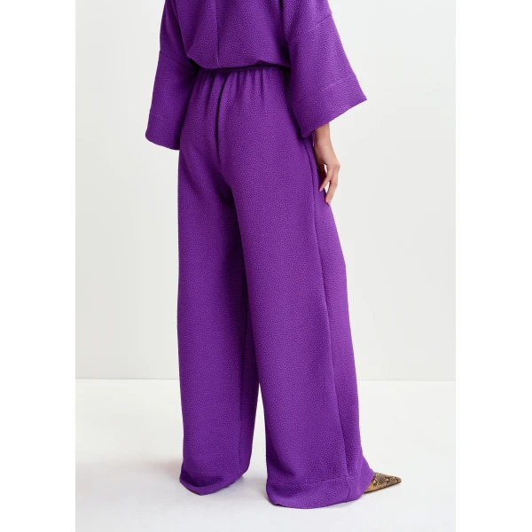 Essentiel Antwerp Purple wide-leg pants - Essentiel Antwerp Pants - Colorful Belgian Design - Shop at Luxury Shoes 
