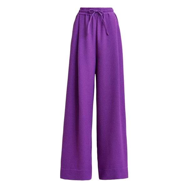 Essentiel Antwerp Purple wide-leg pants - Essentiel Antwerp Pants - Colorful Belgian Design - Shop at Luxury Shoes 