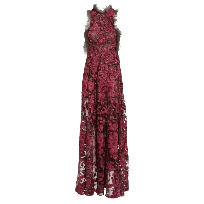 Raspberry-Chimera-Shawl-Long-Dress-Giambattista-Valli-Dresses-886505_nobg Giambattista Valli Raspberry Chimera Shawl Long Dress - Giambattista Valli Dresses - Romantic Couture - Shop at Luxury Shoes