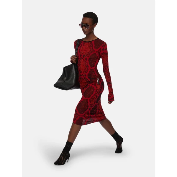 The Attico Red Midi Dress - The Attico Dresses - Designed by Gilda Ambrosio & Giorgia Tordini - Shop at Luxury Shoes 