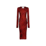 The Attico Red Midi Dress - The Attico Dresses - Designed by Gilda Ambrosio & Giorgia Tordini - Shop at Luxury Shoes 