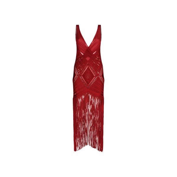 The Attico Red Midi Dress - The Attico Dresses - Designed by Gilda Ambrosio & Giorgia Tordini - Shop at Luxury Shoes 