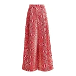 Essentiel Antwerp Red and orange snakeprint wide-leg pants - Essentiel Antwerp Pants - Colorful Belgian Design - Shop at Luxury Shoes 