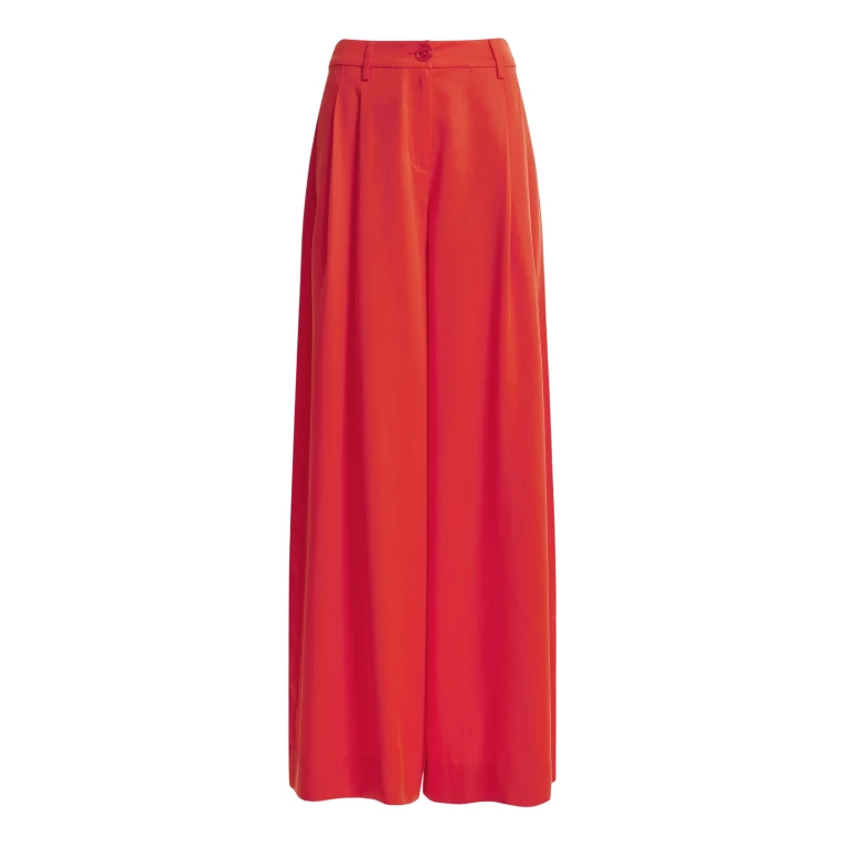 Essentiel Antwerp Red wide-leg pants - Essentiel Antwerp Pants - Colorful Belgian Design - Shop at Luxury Shoes 