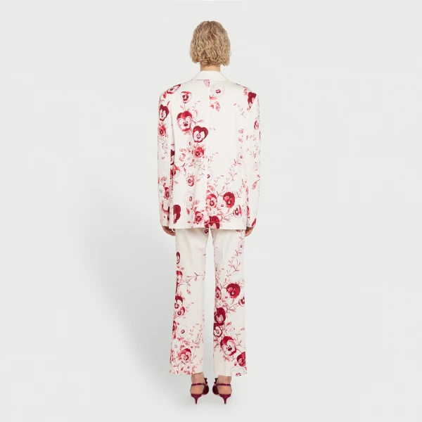 Giambattista Valli Ruby Pansies Ivory Jacket - Giambattista Valli Jackets - Romantic Couture - Shop at Luxury Shoes 