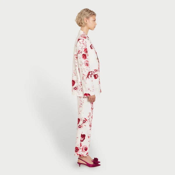 Giambattista Valli Ruby Pansies Ivory Jacket - Giambattista Valli Jackets - Romantic Couture - Shop at Luxury Shoes 