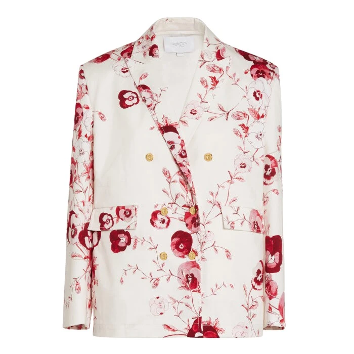 Ruby-Pansies-Ivory-Jacket-Giambattista-Valli-Jackets-841654_nobg Giambattista Valli Ruby Pansies Ivory Jacket - Giambattista Valli Jackets - Romantic Couture - Shop at Luxury Shoes