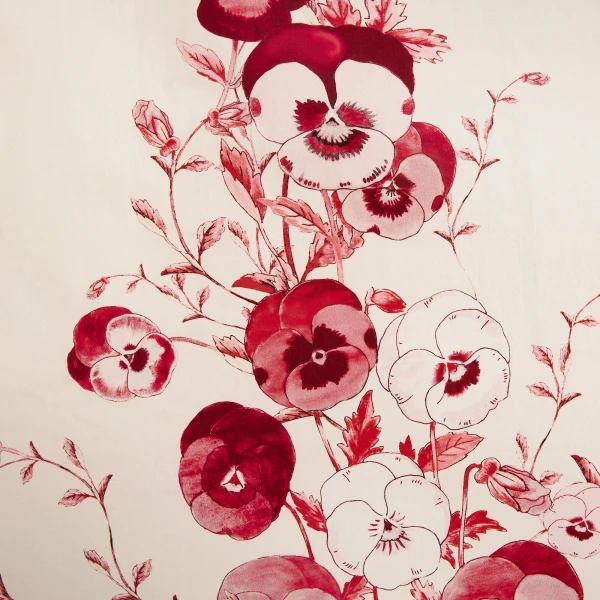 Giambattista Valli Ruby Pansies Ivory Poplin Blouse - Giambattista Valli Tops - Romantic Couture - Shop at Luxury Shoes 