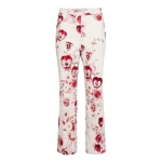 Giambattista Valli Ruby Pansies Ivory Straight-Leg Pants - Giambattista Valli Pants - Romantic Couture - Shop at Luxury Shoes 