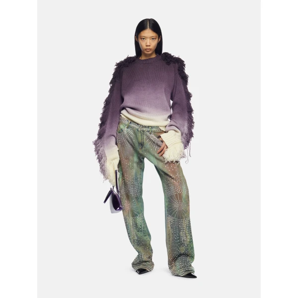 The Attico "Rundie" Purple Multishades Sweater - The Attico Knitwear - Designed by Gilda Ambrosio & Giorgia Tordini - Shop at Luxury Shoes 