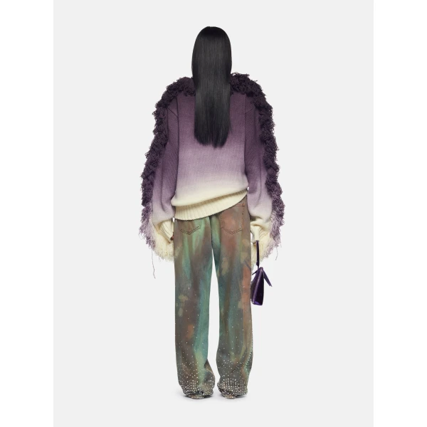 The Attico "Rundie" Purple Multishades Sweater - The Attico Knitwear - Designed by Gilda Ambrosio & Giorgia Tordini - Shop at Luxury Shoes 
