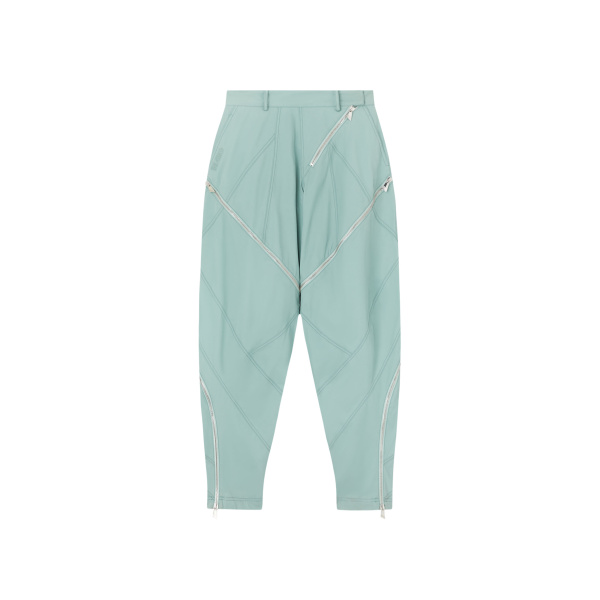 The Attico Sage Green Long Pant - The Attico Pants - Designed by Gilda Ambrosio & Giorgia Tordini - Shop at Luxury Shoes 