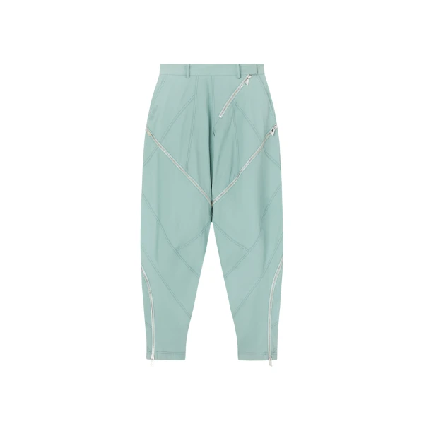 The Attico Sage Green Long Pant - The Attico Pants - Designed by Gilda Ambrosio & Giorgia Tordini - Shop at Luxury Shoes 