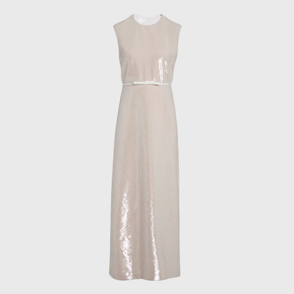 Giambattista Valli Sand Midi Sequin Dress - Giambattista Valli Dresses - Romantic Couture - Shop at Luxury Shoes 