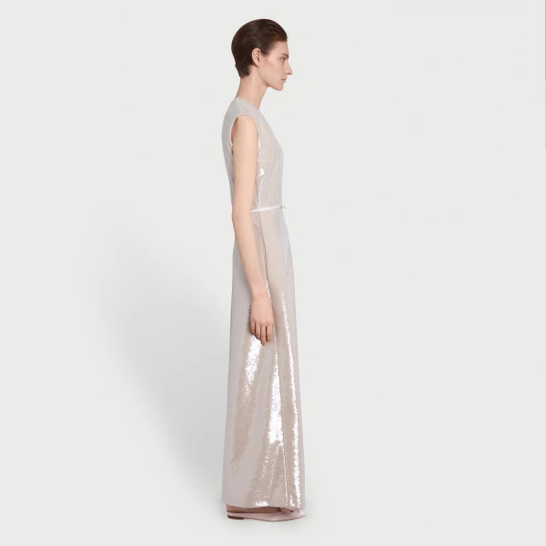 Giambattista Valli Sand Midi Sequin Dress - Giambattista Valli Dresses - Romantic Couture - Shop at Luxury Shoes 