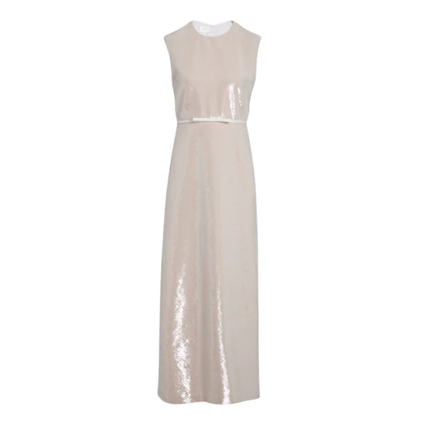 Giambattista Valli Sand Midi Sequin Dress - Giambattista Valli Dresses - Romantic Couture - Shop at Luxury Shoes 