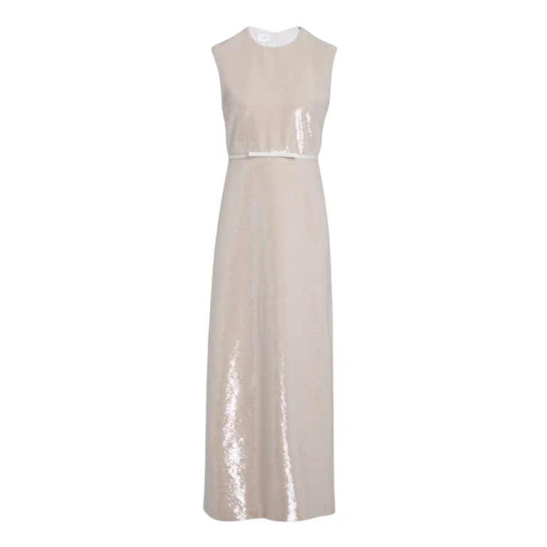 Giambattista Valli Sand Midi Sequin Dress - Giambattista Valli Dresses - Romantic Couture - Shop at Luxury Shoes 