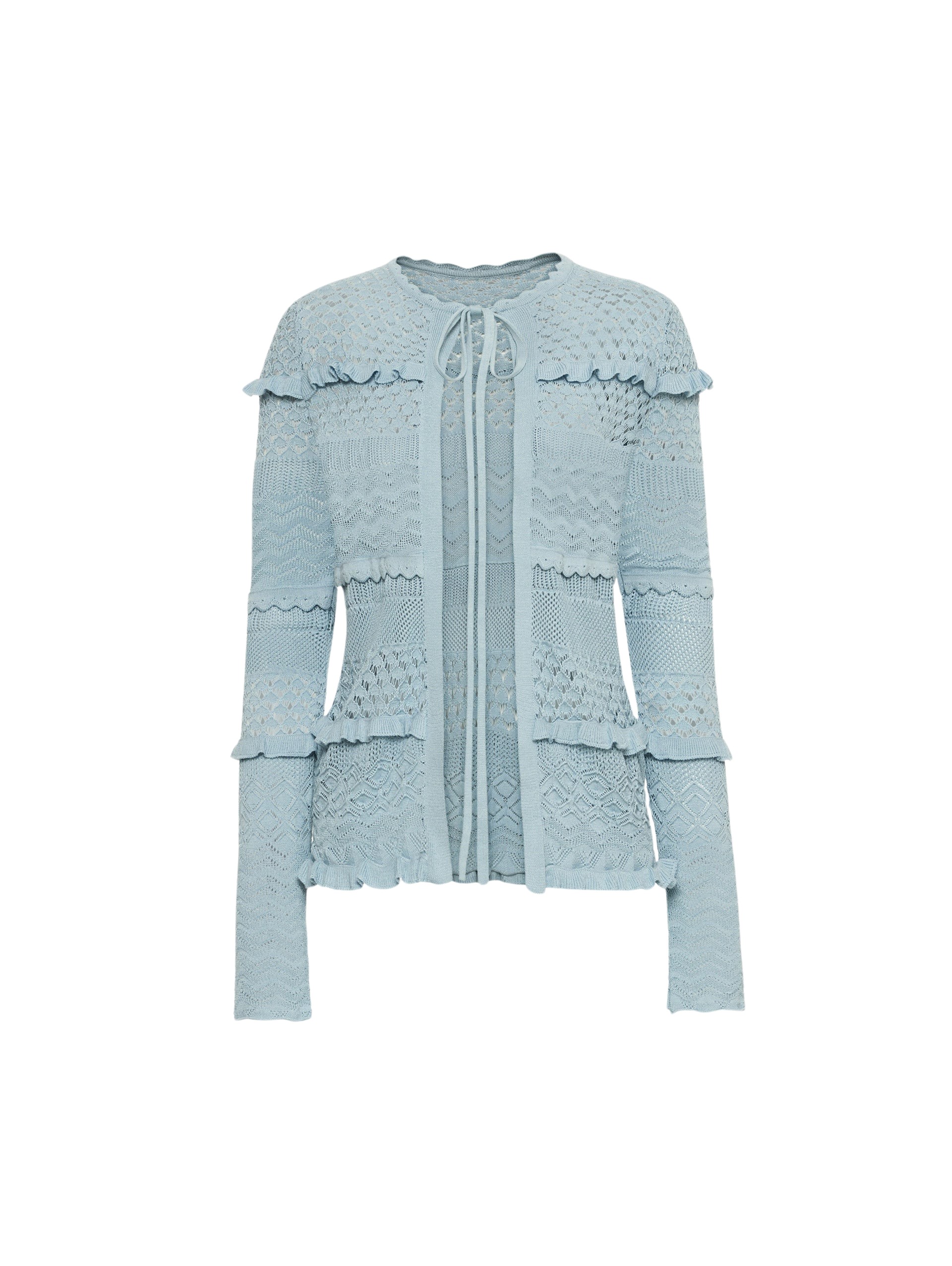 Oscar de la Renta Scallop Trim Cardigan
