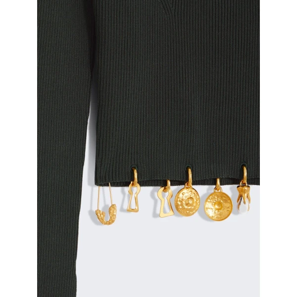 Schiaparelli Anatomical Charms Knitted Jumper Knitwear in Schiaparelli Authentic Luxury Fashion at Luxury Shoes 