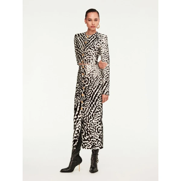 Schiaparelli Animal Print Collarless Short Jacket Jackets in Schiaparelli Authentic Luxury Fashion at Luxury Shoes 