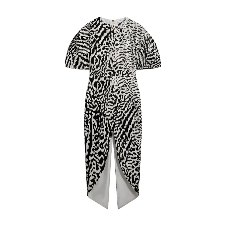 Schiaparelli Animal Print Midi Dress Dresses in Schiaparelli Authentic Luxury Fashion at Luxury Shoes 